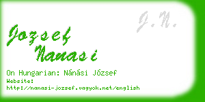jozsef nanasi business card