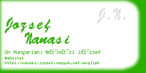 jozsef nanasi business card